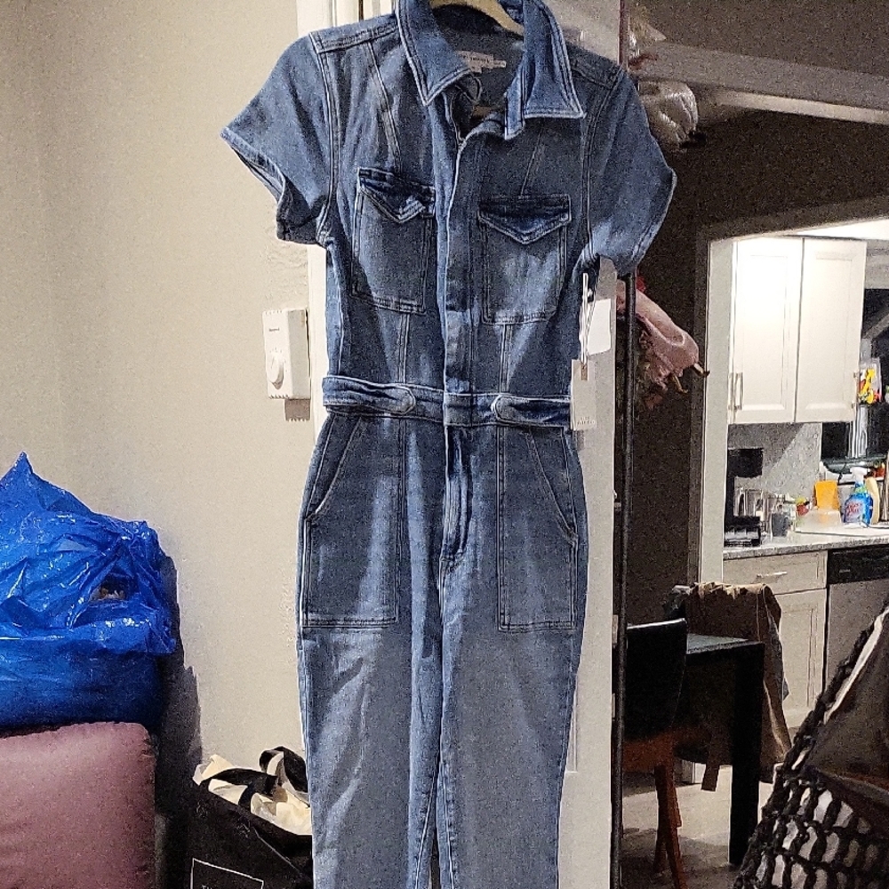 Good American Blue Denim Jumpsuit Available In Medium Or Large